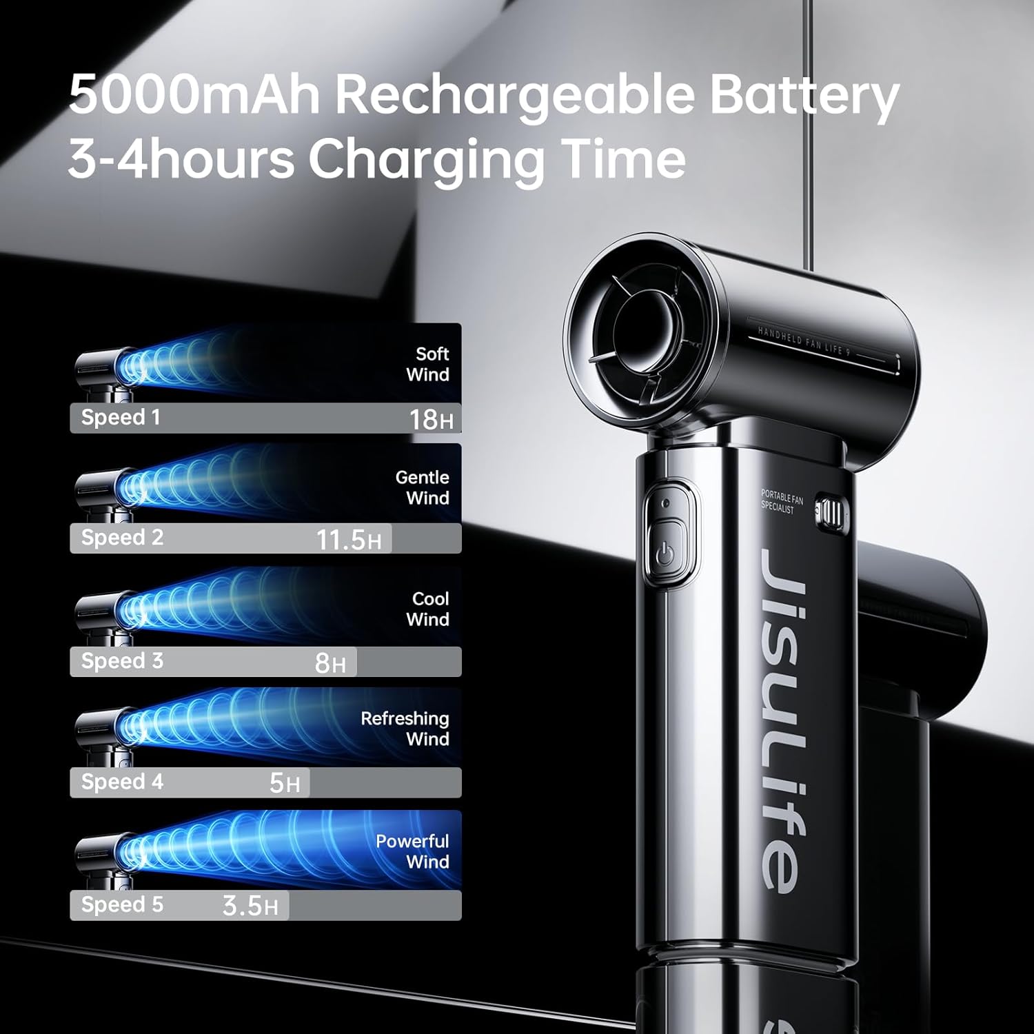 Handheld Fan Life 9 S Chrome - Image 3